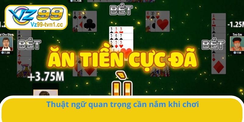 Một số thuật ngữ quan trọng cần nắm khi tham gia chơi tá lả